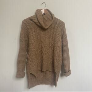 Silvia Novelli Alpaca Wool Cable Cowl Sweater Small